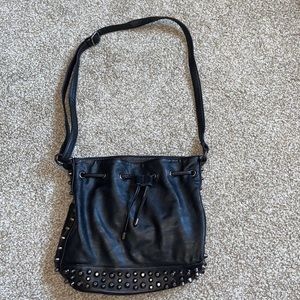 Pleather drawstring bag